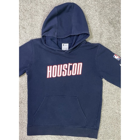 Nike Houston Rockets‎ Dri-Fit Hoodie Boys LG 14/16 BLUE FLEECE - Picture 2 of 11